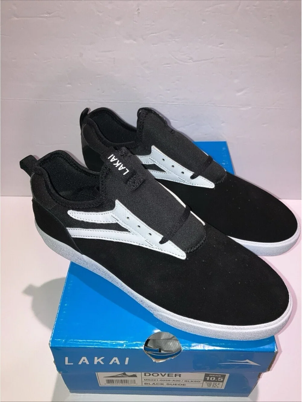 LAKAI Dover Skate Shoes Men’s Black Suede US Size 10.5 NEW